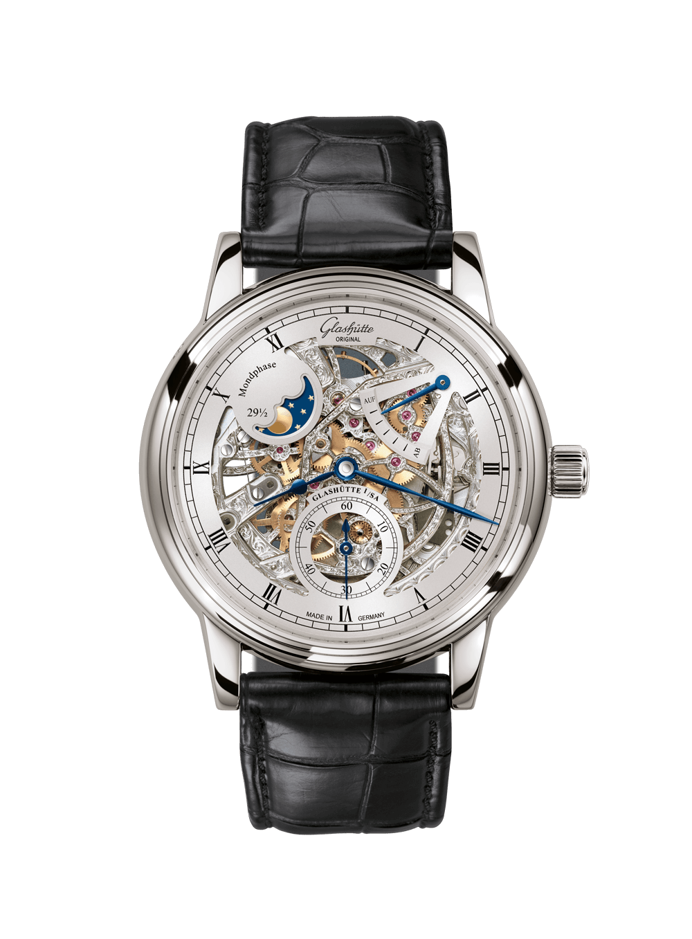 セネタ・ムーンフェイズ・スケルトン 1-49-13-15-04-30 - Glashütte